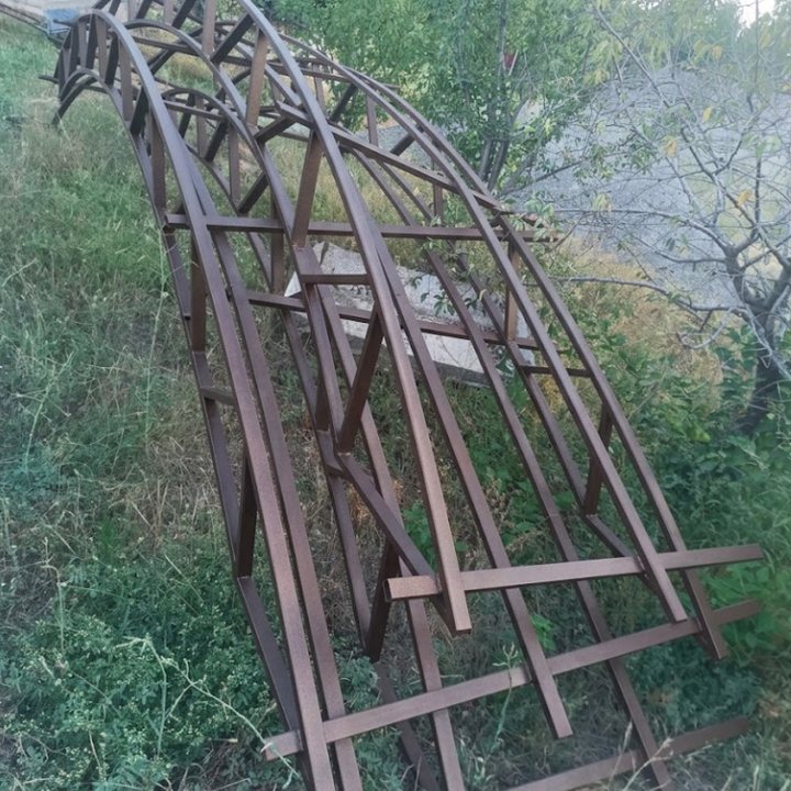 Арочные фермы навеса: покраска